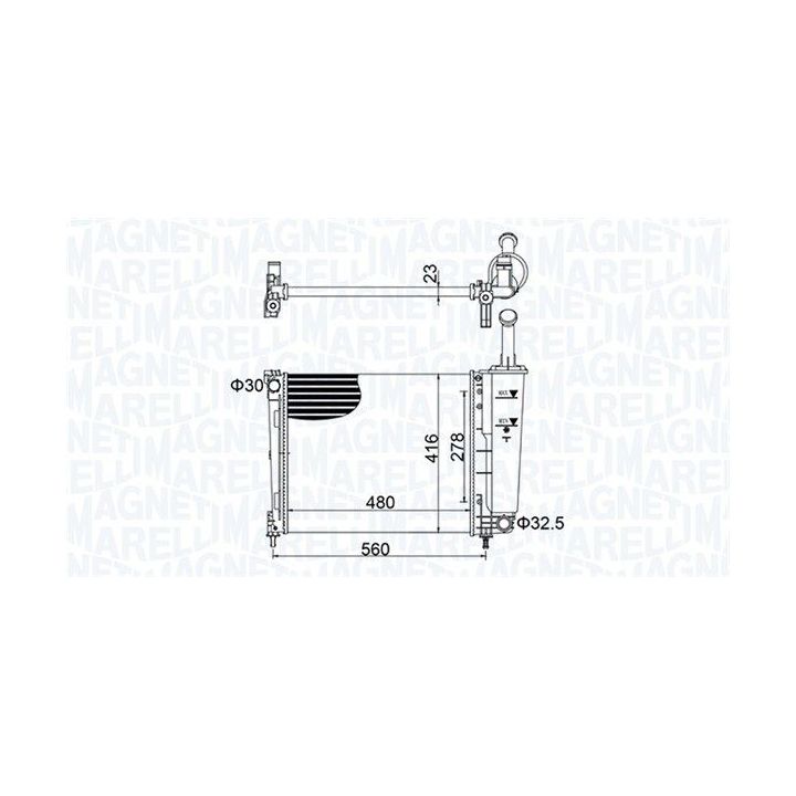 Radiatorius, variklio aušinimas MAGNETI MARELLI 350213155700