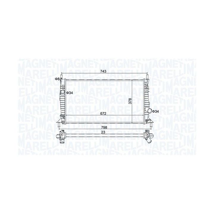 Radiatorius, variklio aušinimas MAGNETI MARELLI 350213157400