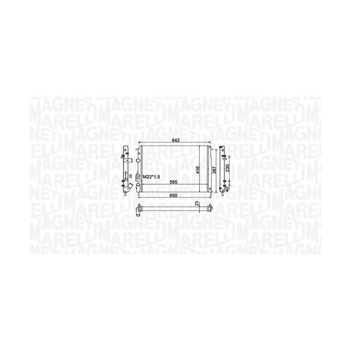 Radiatorius, variklio aušinimas MAGNETI MARELLI 350213159100
