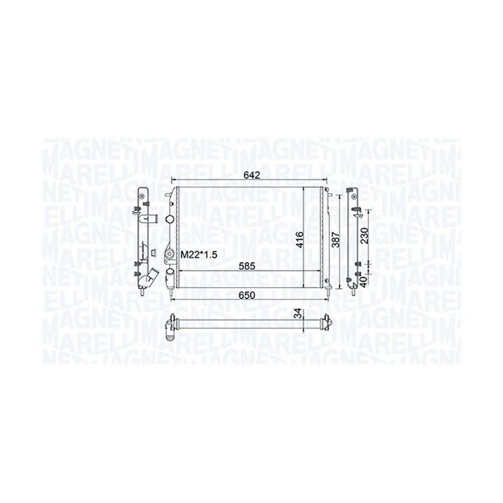 Radiatorius, variklio aušinimas MAGNETI MARELLI 350213159100