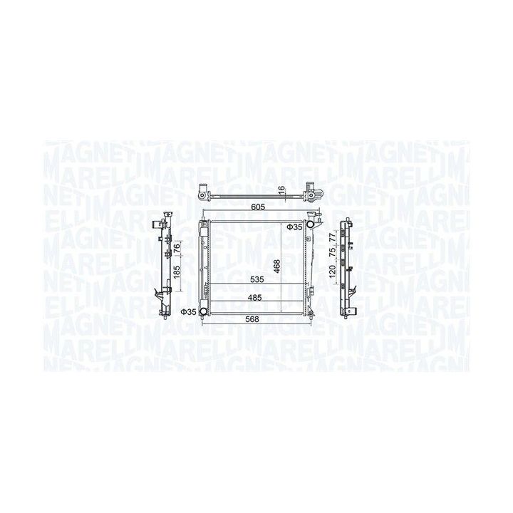 Radiatorius, variklio aušinimas MAGNETI MARELLI 350213160500