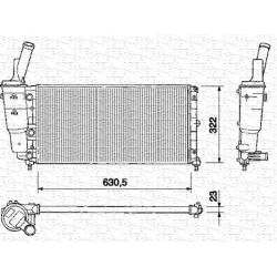 Radiatorius, variklio aušinimas MAGNETI MARELLI 350213161000