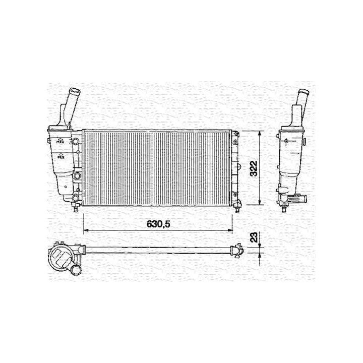 Radiatorius, variklio aušinimas MAGNETI MARELLI 350213161000