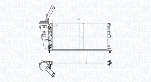 Radiatorius, variklio aušinimas MAGNETI MARELLI 350213161000