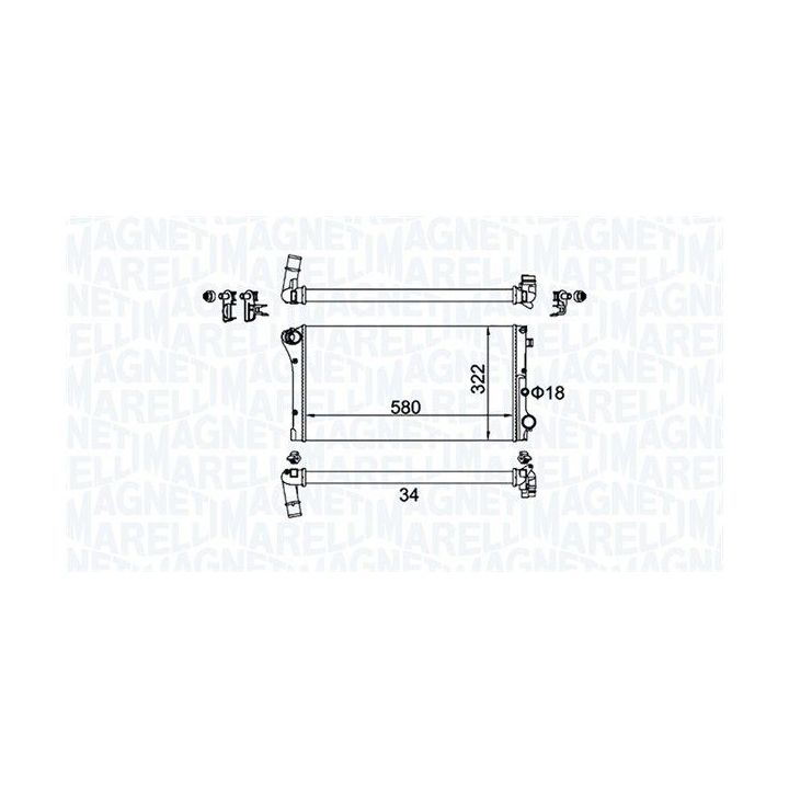 Radiatorius, variklio aušinimas MAGNETI MARELLI 350213161500