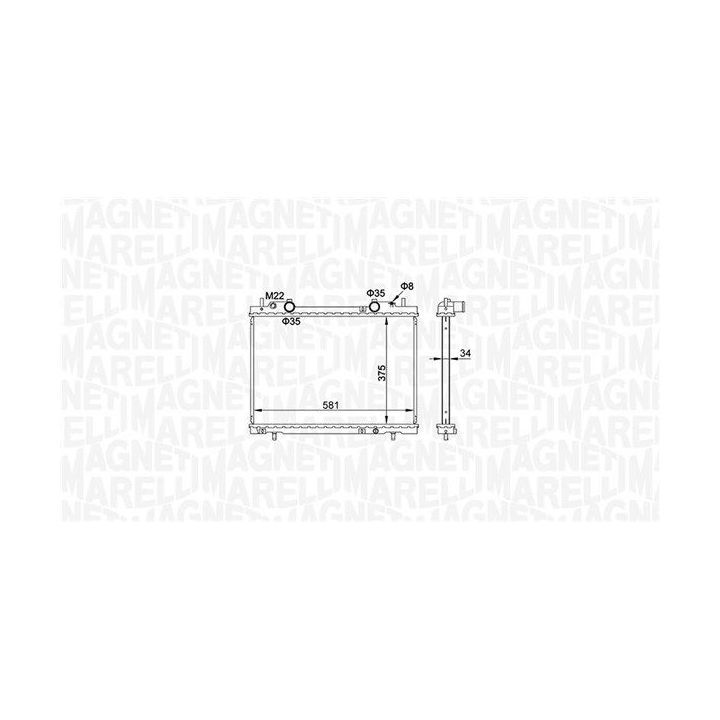 Radiatorius, variklio aušinimas MAGNETI MARELLI 350213163900