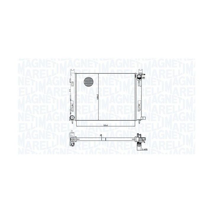 Radiatorius, variklio aušinimas MAGNETI MARELLI 350213165100