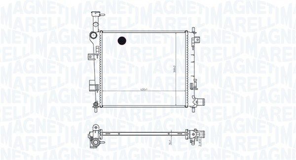 Radiatorius, variklio aušinimas MAGNETI MARELLI 350213165400