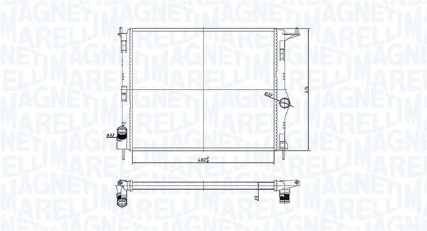 Radiatorius, variklio aušinimas MAGNETI MARELLI 350213165900