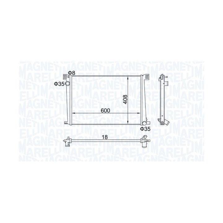 Radiatorius, variklio aušinimas MAGNETI MARELLI 350213168600
