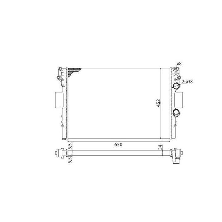 Radiatorius, variklio aušinimas MAGNETI MARELLI 350213170003