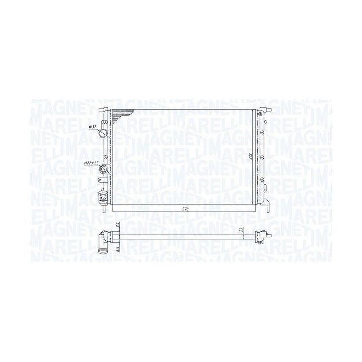Radiatorius, variklio aušinimas MAGNETI MARELLI 350213171700