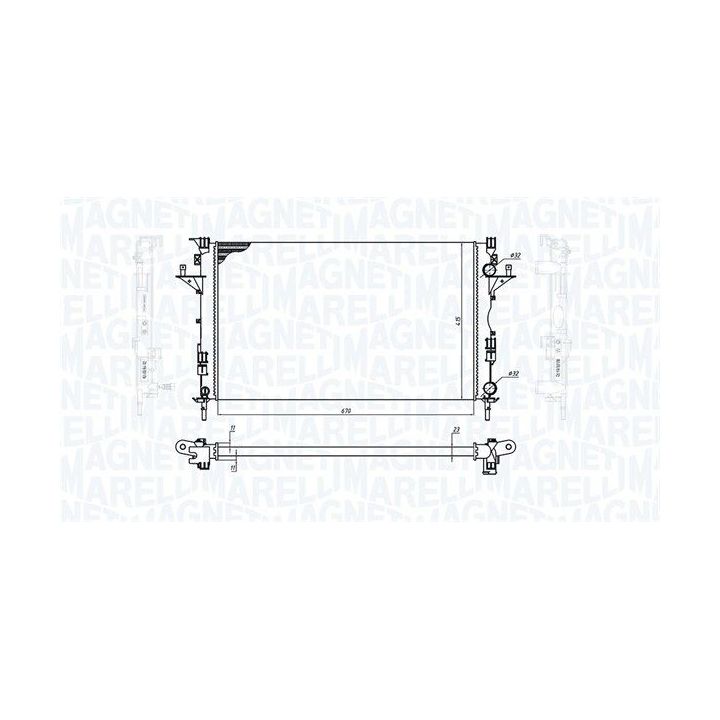 Radiatorius, variklio aušinimas MAGNETI MARELLI 350213171900