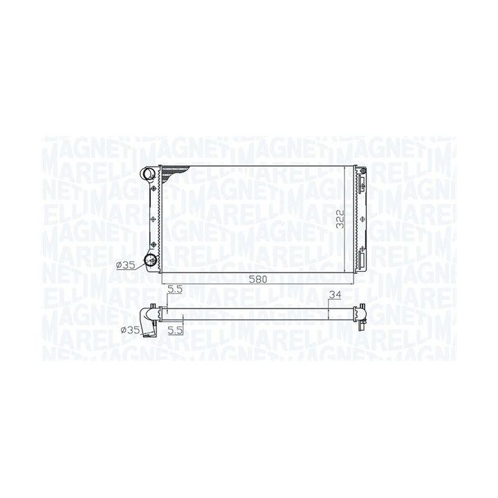 Radiatorius, variklio aušinimas MAGNETI MARELLI 350213172000