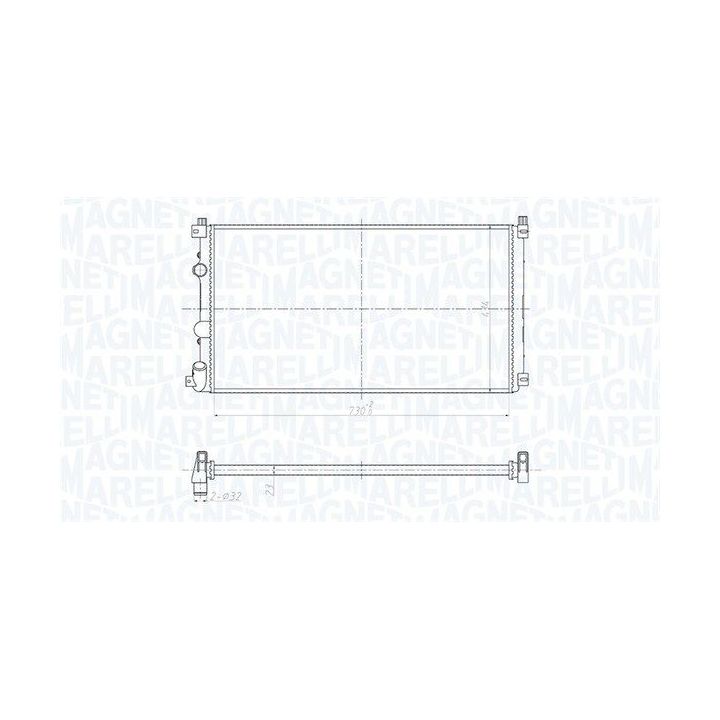 Radiatorius, variklio aušinimas MAGNETI MARELLI 350213181500