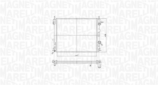 Radiatorius, variklio aušinimas MAGNETI MARELLI 350213182200