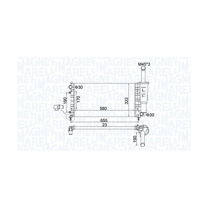 Radiatorius, variklio aušinimas MAGNETI MARELLI 350213183600