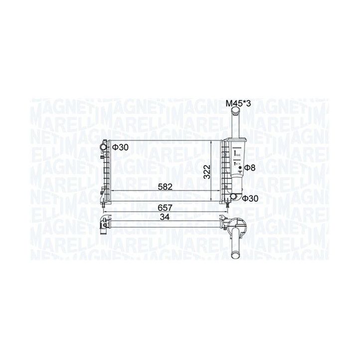 Radiatorius, variklio aušinimas MAGNETI MARELLI 350213183700