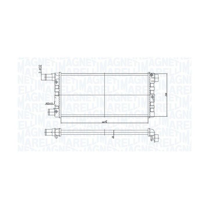Radiatorius, variklio aušinimas MAGNETI MARELLI 350213185200