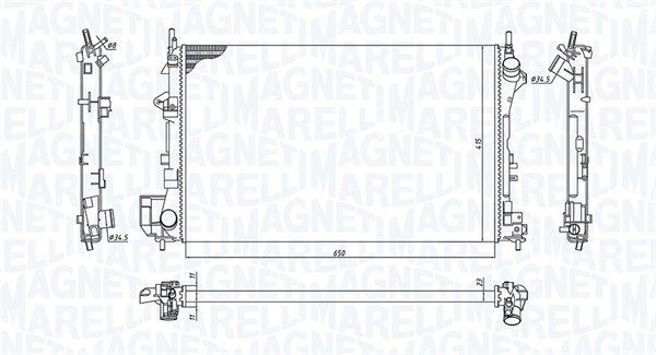 Radiatorius, variklio aušinimas MAGNETI MARELLI 350213185700