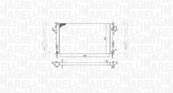 Radiatorius, variklio aušinimas MAGNETI MARELLI 350213185800