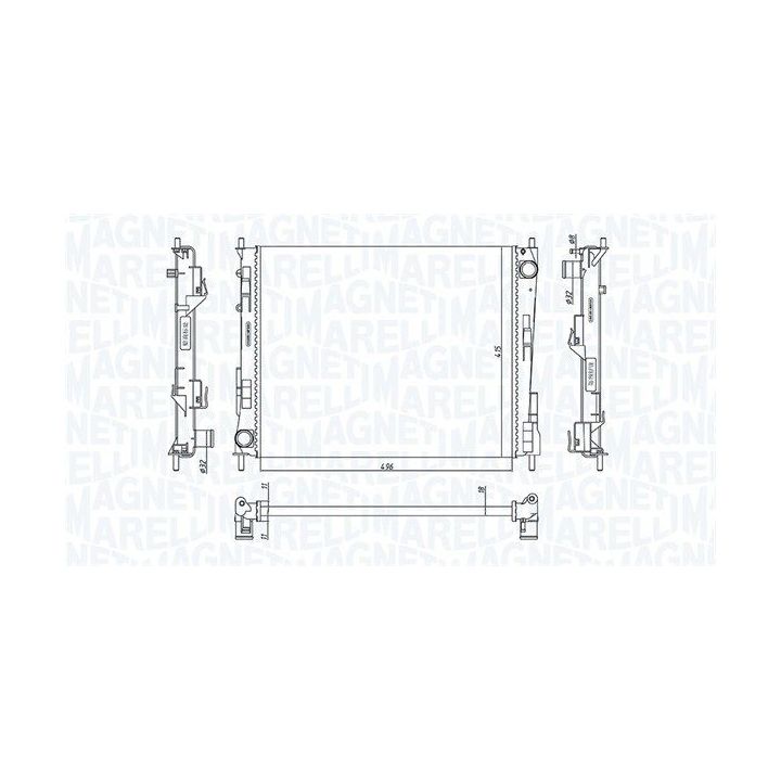 Radiatorius, variklio aušinimas MAGNETI MARELLI 350213186800