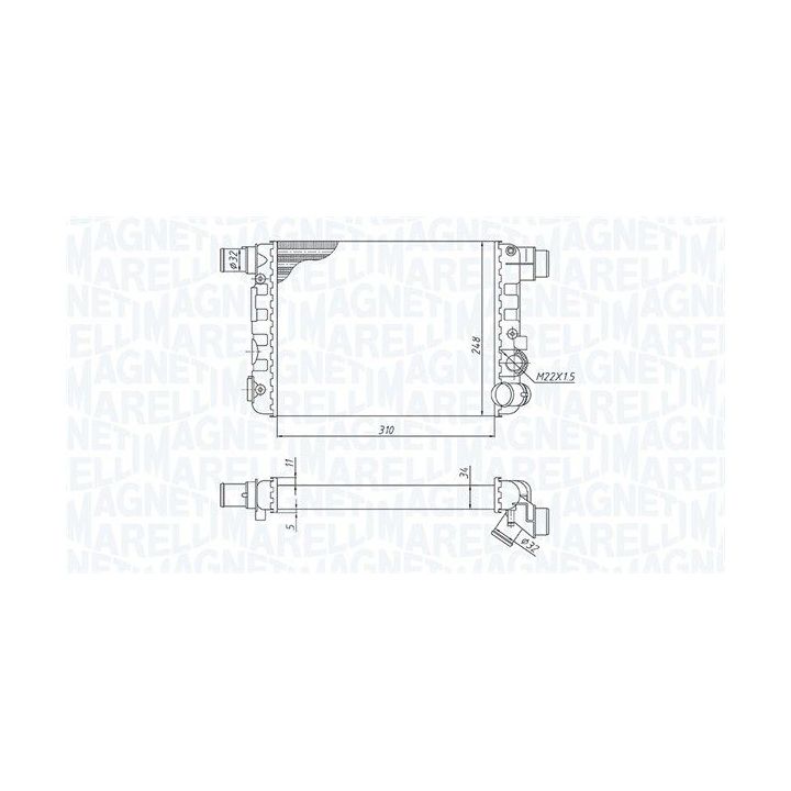 Radiatorius, variklio aušinimas MAGNETI MARELLI 350213188900