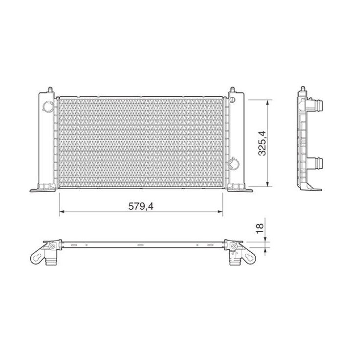 Radiatorius, variklio aušinimas MAGNETI MARELLI 350213189000