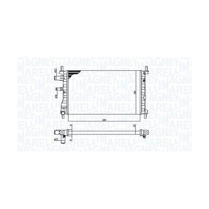 Radiatorius, variklio aušinimas MAGNETI MARELLI 350213190500