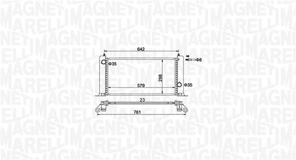 Radiatorius, variklio aušinimas MAGNETI MARELLI 350213194500