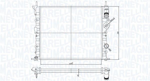 Radiatorius, variklio aušinimas MAGNETI MARELLI 350213194700