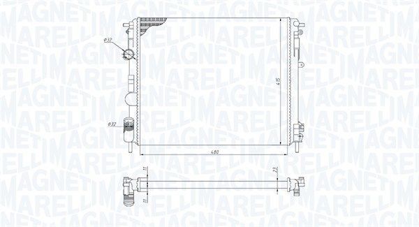 Radiatorius, variklio aušinimas MAGNETI MARELLI 350213195200