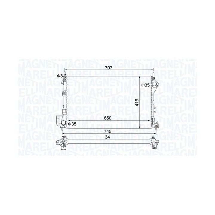 Radiatorius, variklio aušinimas MAGNETI MARELLI 350213195700