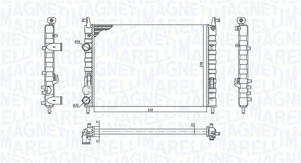 Radiatorius, variklio aušinimas MAGNETI MARELLI 350213196300