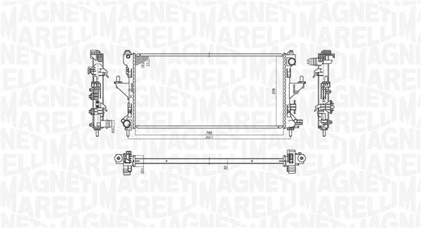 Radiatorius, variklio aušinimas MAGNETI MARELLI 350213198200