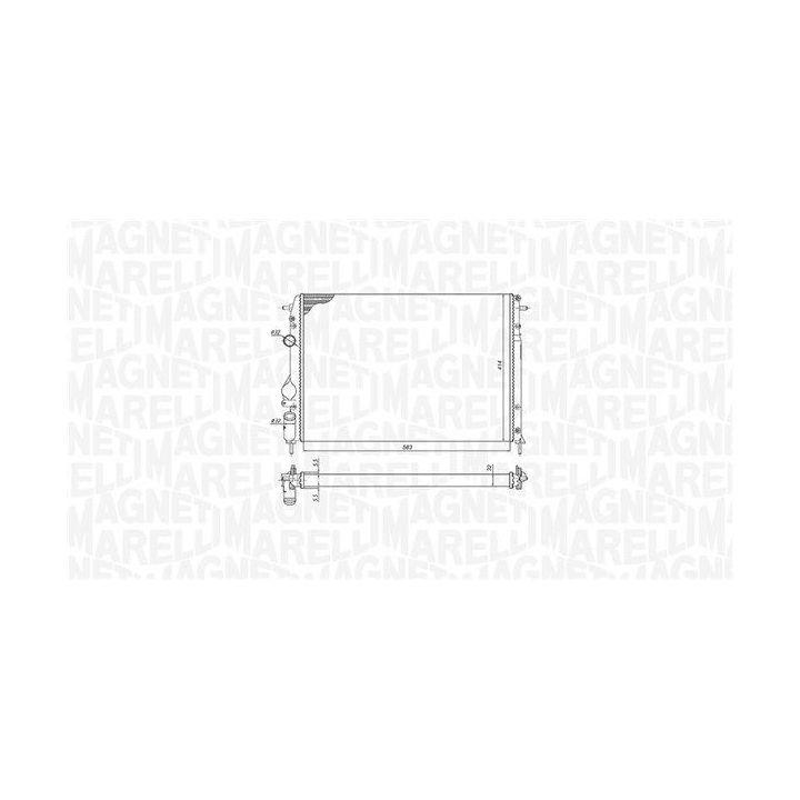 Radiatorius, variklio aušinimas MAGNETI MARELLI 350213198500