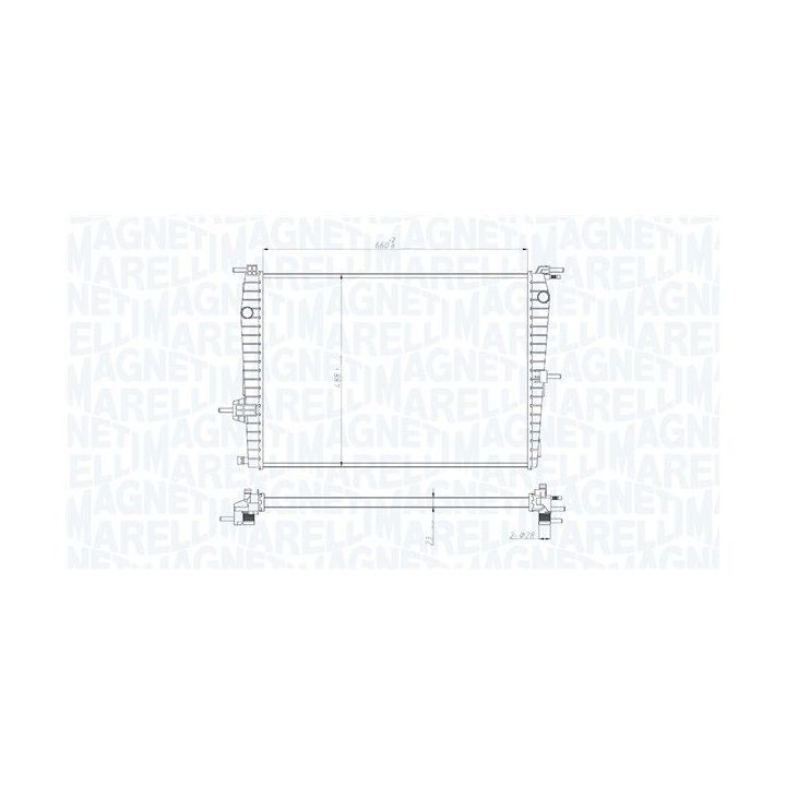 Radiatorius, variklio aušinimas MAGNETI MARELLI 350213199300