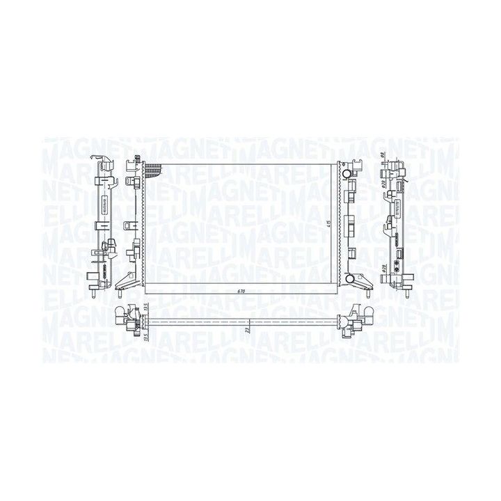 Radiatorius, variklio aušinimas MAGNETI MARELLI 350213200300