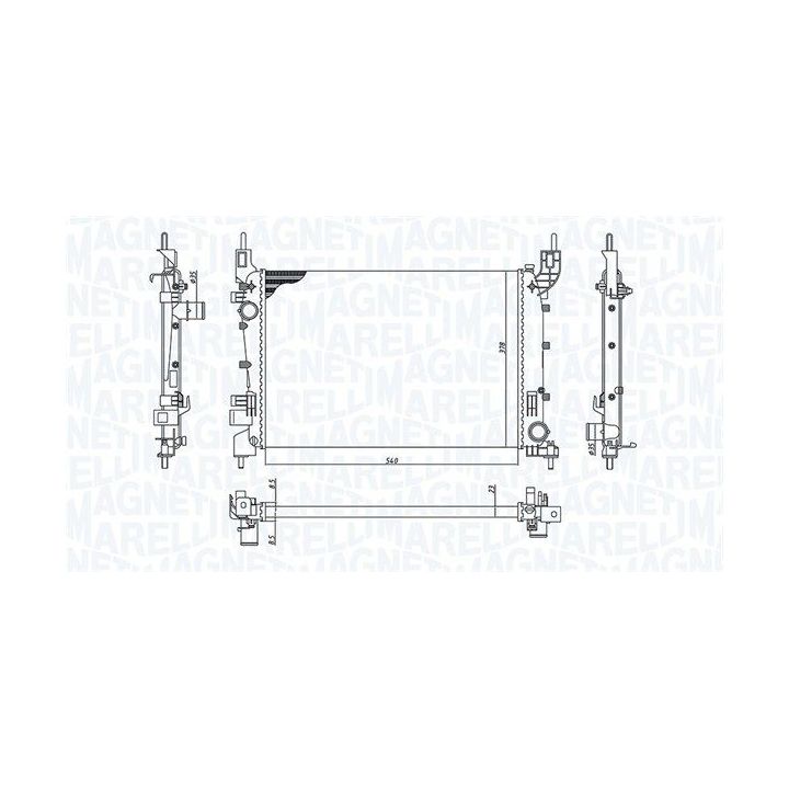 Radiatorius, variklio aušinimas MAGNETI MARELLI 350213200400