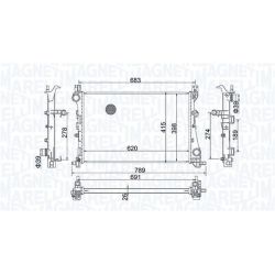 Radiatorius, variklio aušinimas MAGNETI MARELLI 350213203400