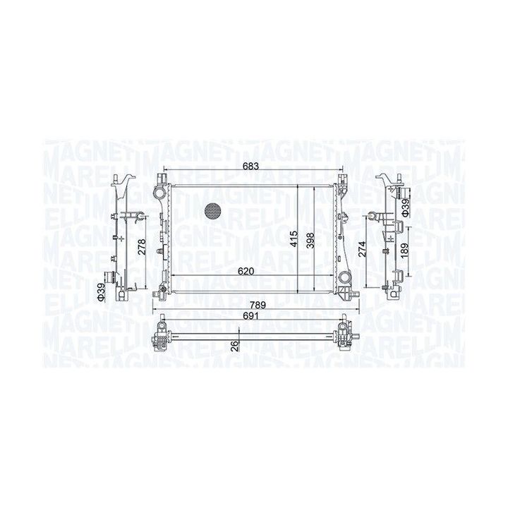 Radiatorius, variklio aušinimas MAGNETI MARELLI 350213203400