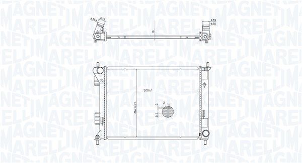 Radiatorius, variklio aušinimas MAGNETI MARELLI 350213204400