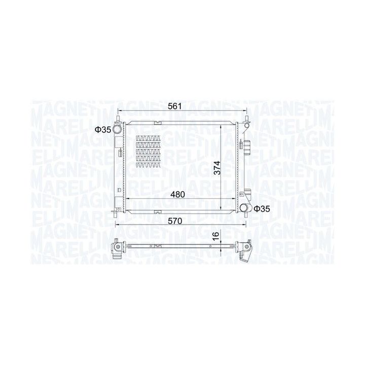 Radiatorius, variklio aušinimas MAGNETI MARELLI 350213204500