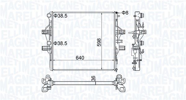 Radiatorius, variklio aušinimas MAGNETI MARELLI 350213204700