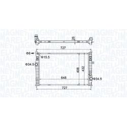 Radiatorius, variklio aušinimas MAGNETI MARELLI 350213207200