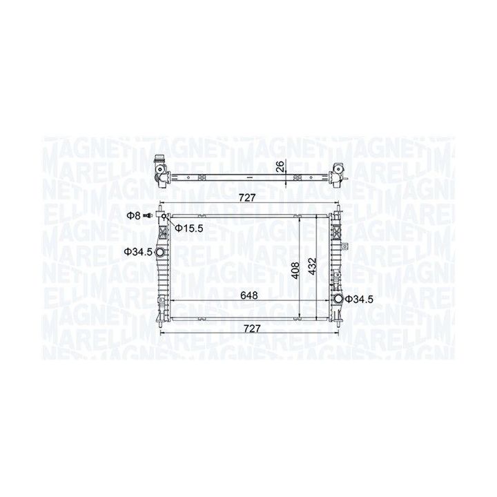 Radiatorius, variklio aušinimas MAGNETI MARELLI 350213207200