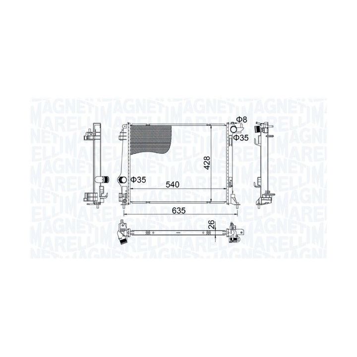 Radiatorius, variklio aušinimas MAGNETI MARELLI 350213207400
