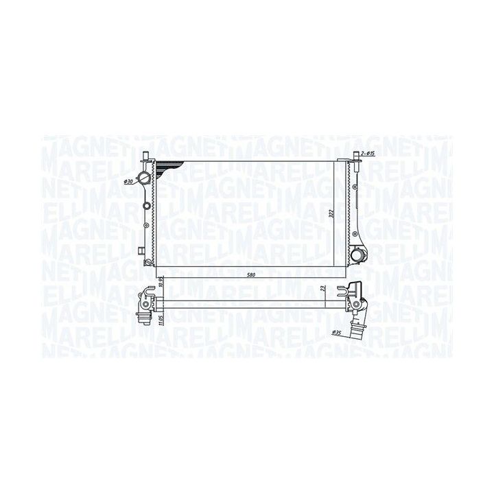 Radiatorius, variklio aušinimas MAGNETI MARELLI 350213382000