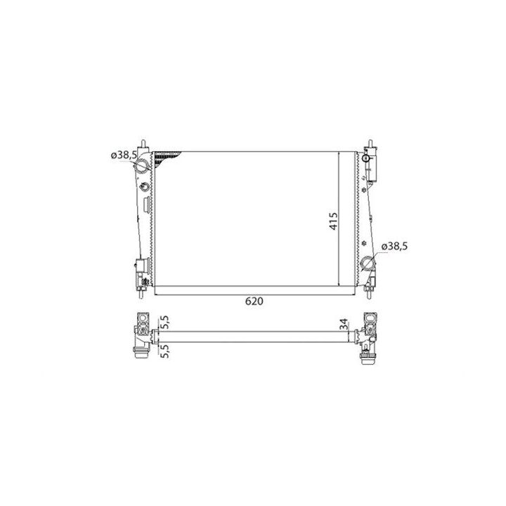 Radiatorius, variklio aušinimas MAGNETI MARELLI 350213385003