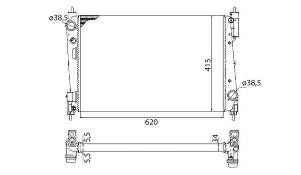 Radiatorius, variklio aušinimas MAGNETI MARELLI 350213385003